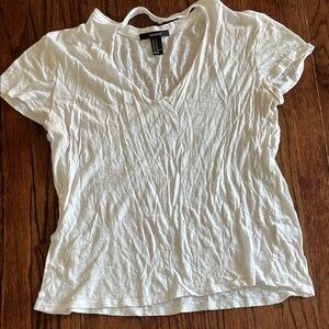 Forever 21 White Short Sleeve T-Shirt